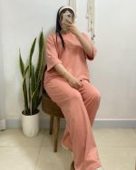 ست بلوز شلوار گلدوزی پاپیونی - تصویر 4
