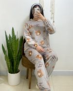 ست بلوز شلوار تدی حوله ای - Image 3