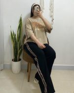 ست بلوز شلوار دو پاپیون - Image 6