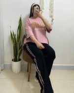 ست بلوز شلوار دو پاپیون - Image 3