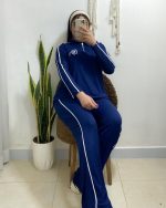 ست بلوز شلوار نیم زیپ مغز دوزی - تصویر 6