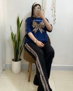 ست بلوز شلوار تک پاپیونی - Image 5