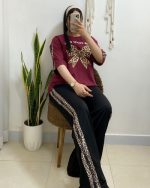 ست بلوز شلوار تک پاپیونی - Image 8