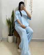 ست بلوز شلوار پرادا مغزدوزی - تصویر 5
