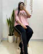 ست بلوز شلوار 2پاییونی گلدوزی - تصویر 6